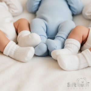 Baby Boys 3-Pack Ribbed Socks – by Soft Touch (3–12 months)