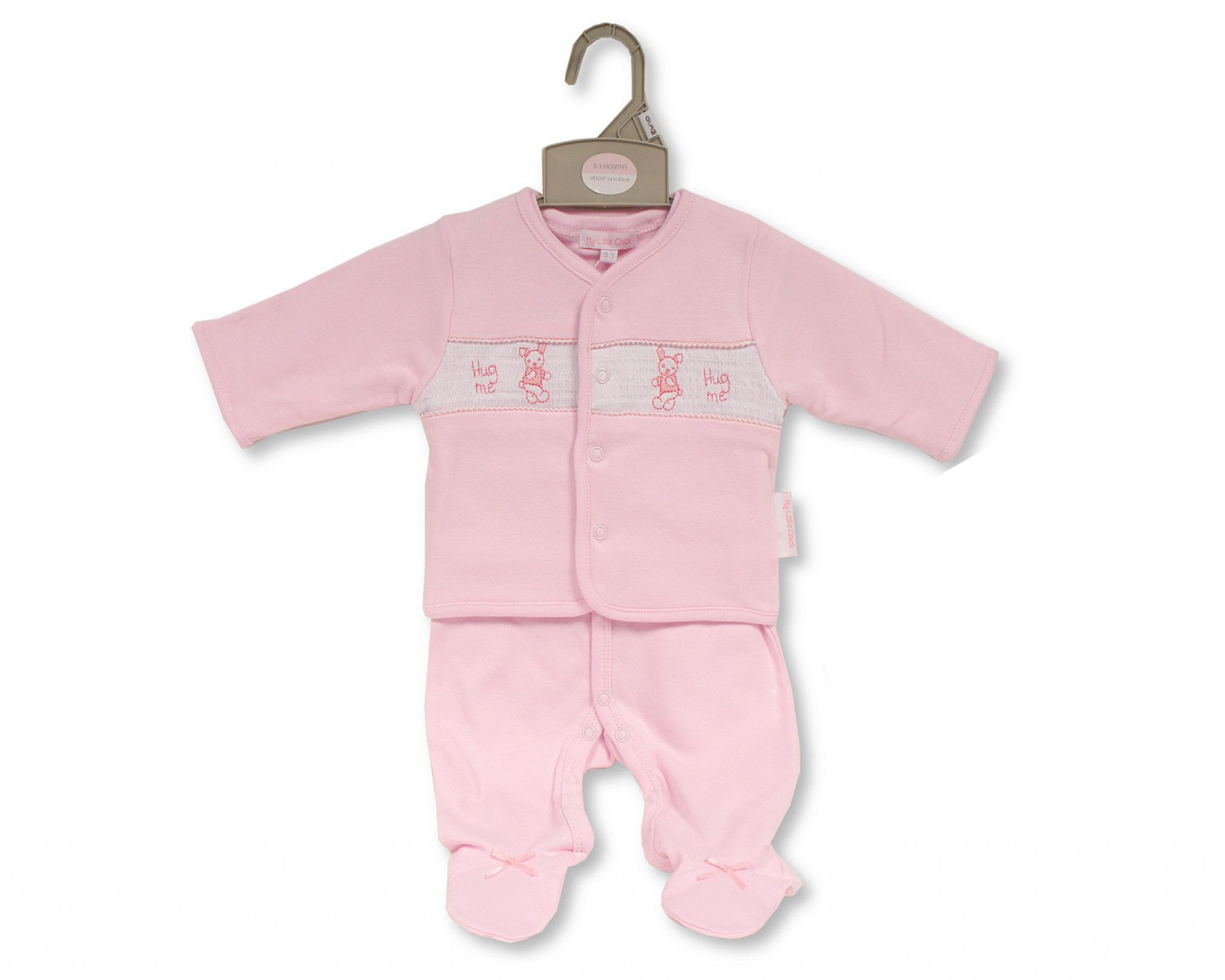 Smocked Cotton Bunny 2 Piece Set – by My Little Chick (Newborn –3 Months) - Image 2