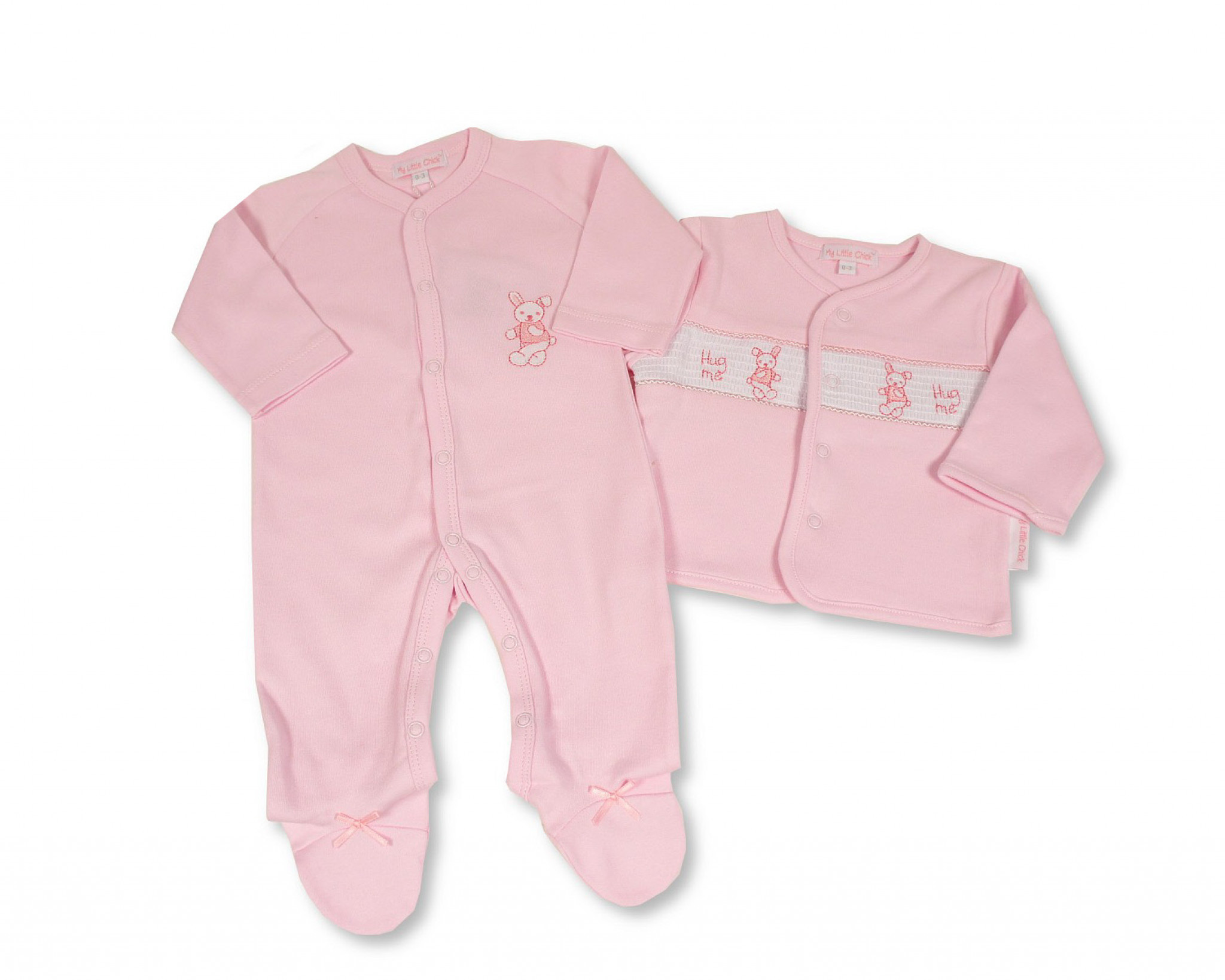 Smocked Cotton Bunny 2 Piece Set – by My Little Chick (Newborn –3 Months) - Image 3