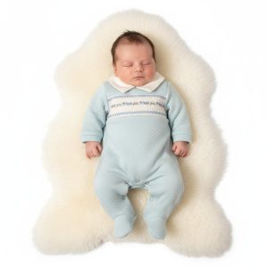 Smocked Prince All-In-One – by Tiny Chick (3–8 lbs)