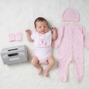 Bunny 5 Piece Layette Set – by Rock a Bye Boutique (Newborn–6 months)