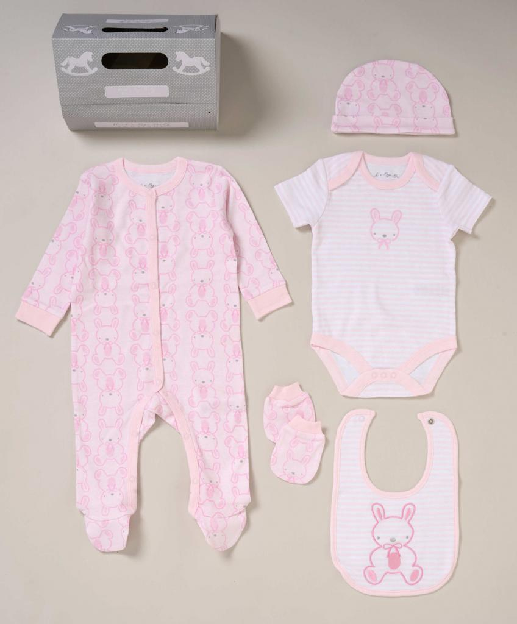Bunny 5 Piece Layette Set – by Rock a Bye Boutique (Newborn–6 months) - Image 2