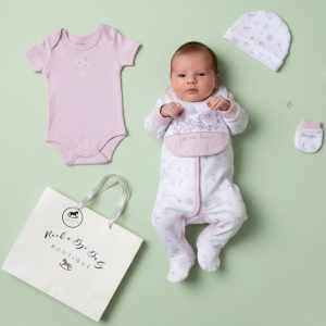 “You Are Loved” 5 Piece Layette Set – by Rock a Bye Boutique (Newborn –3 Months)