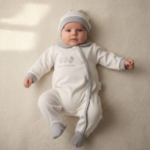 “Little Duckling” All-In-One with Hat – by My Little Chick (Newborn –3 Months)