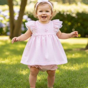 Floral & Lace Dress with Pants and Headband – by Rock a Bye Boutique (12–24 Months)