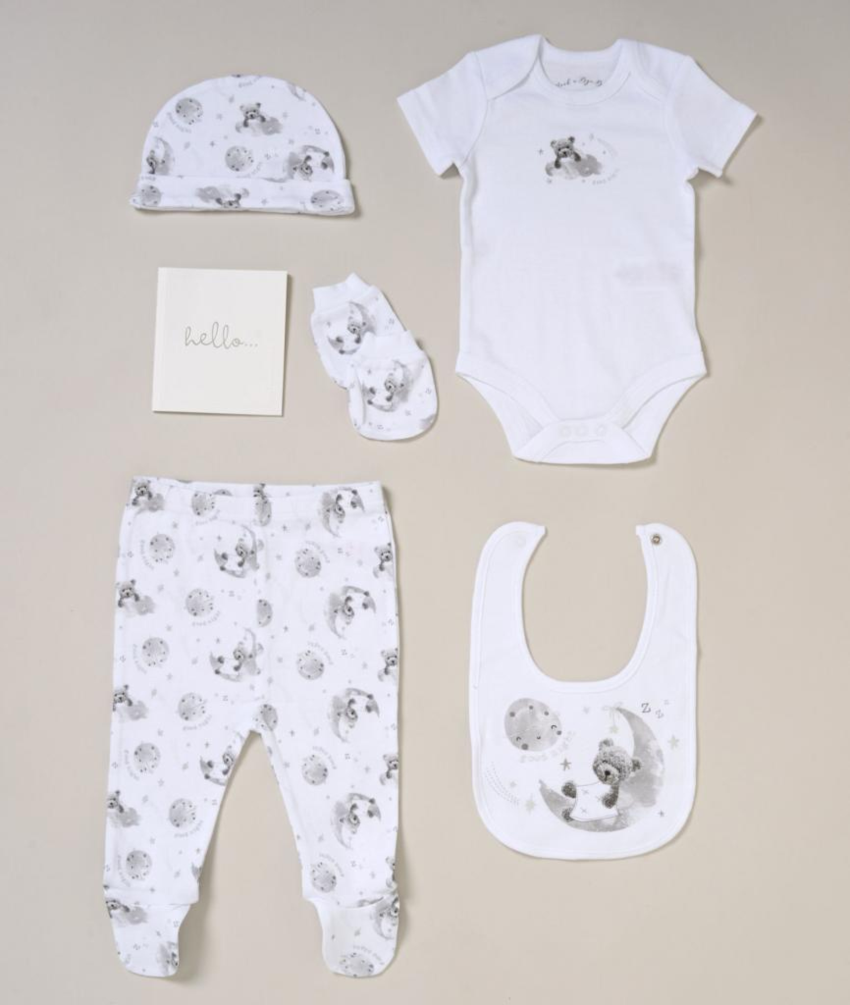 Teddy 6 Piece Layette Set – by Rock a Bye Boutique (Newborn –6 Months) - Image 2