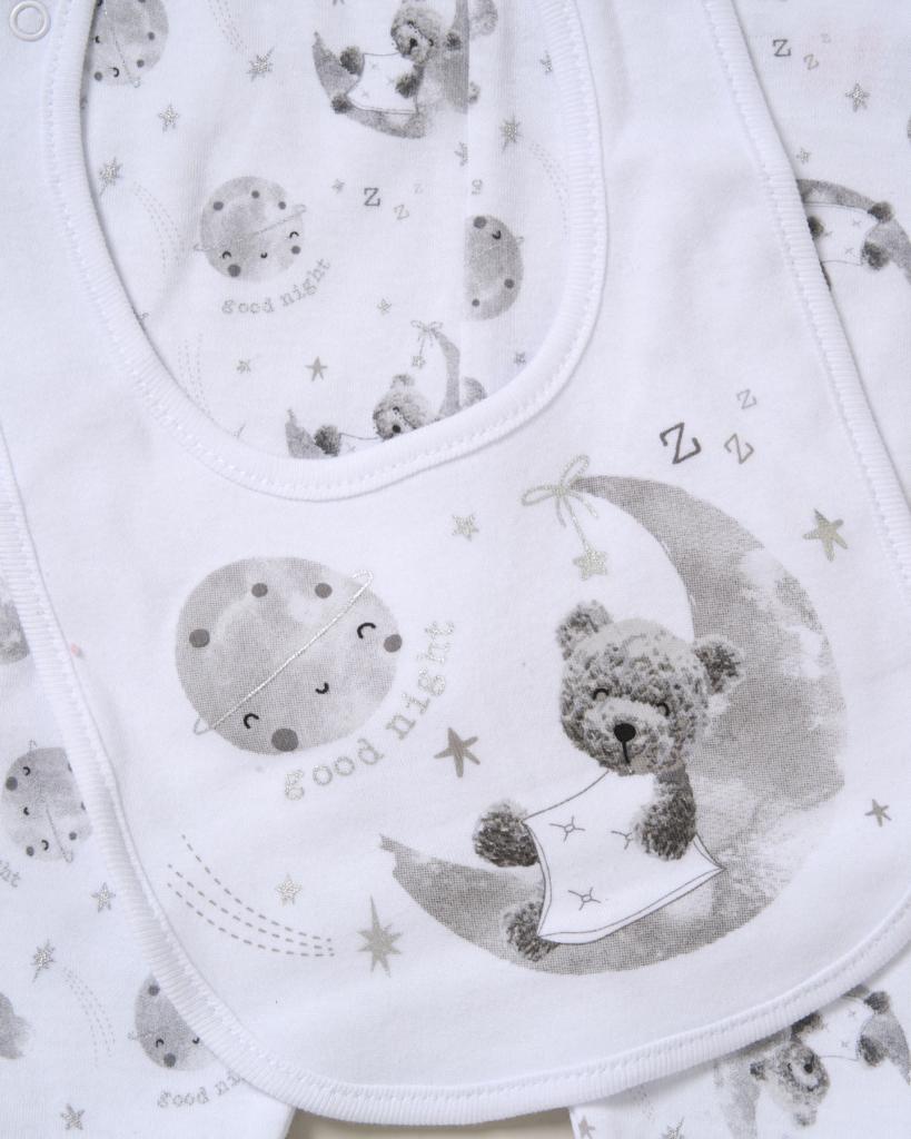 Teddy 6 Piece Layette Set – by Rock a Bye Boutique (Newborn –6 Months) - Image 4