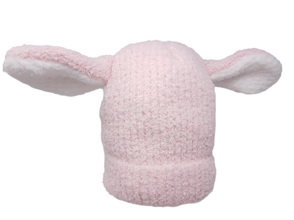 Knitted Chenille Bunny Ear Hat– by Pesci Baby (0–6 Months) - Image 4