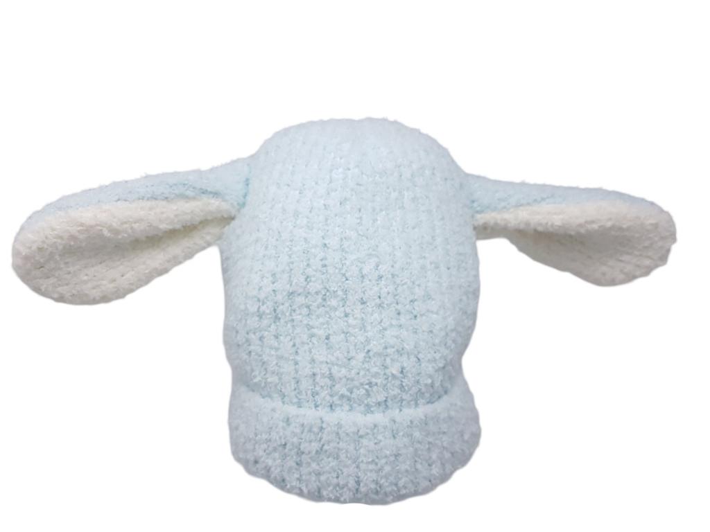 Knitted Chenille Bunny Ear Hat– by Pesci Baby (0–6 Months) - Image 3