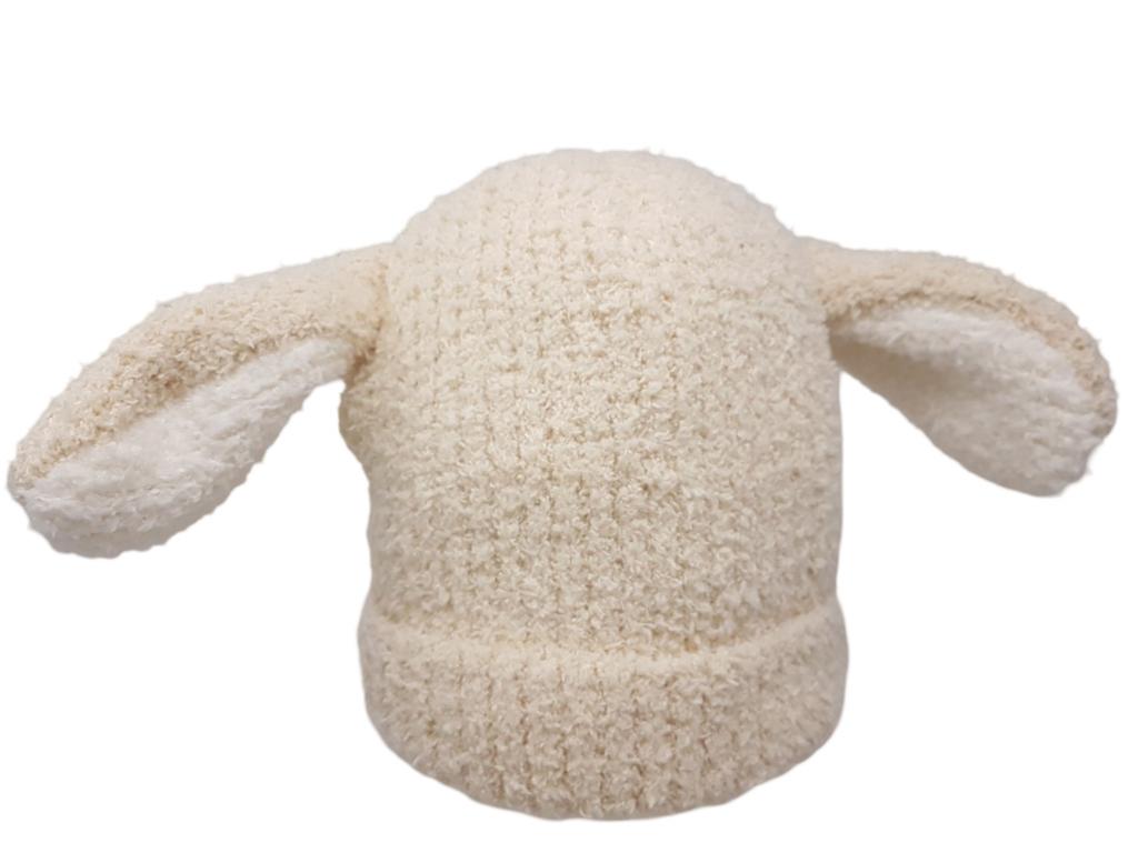 Knitted Chenille Bunny Ear Hat– by Pesci Baby (0–6 Months) - Image 5
