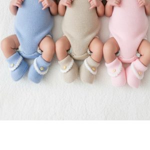 Knitted Baby Booties with Lace Trim by Nursery Time (0–6 Months)