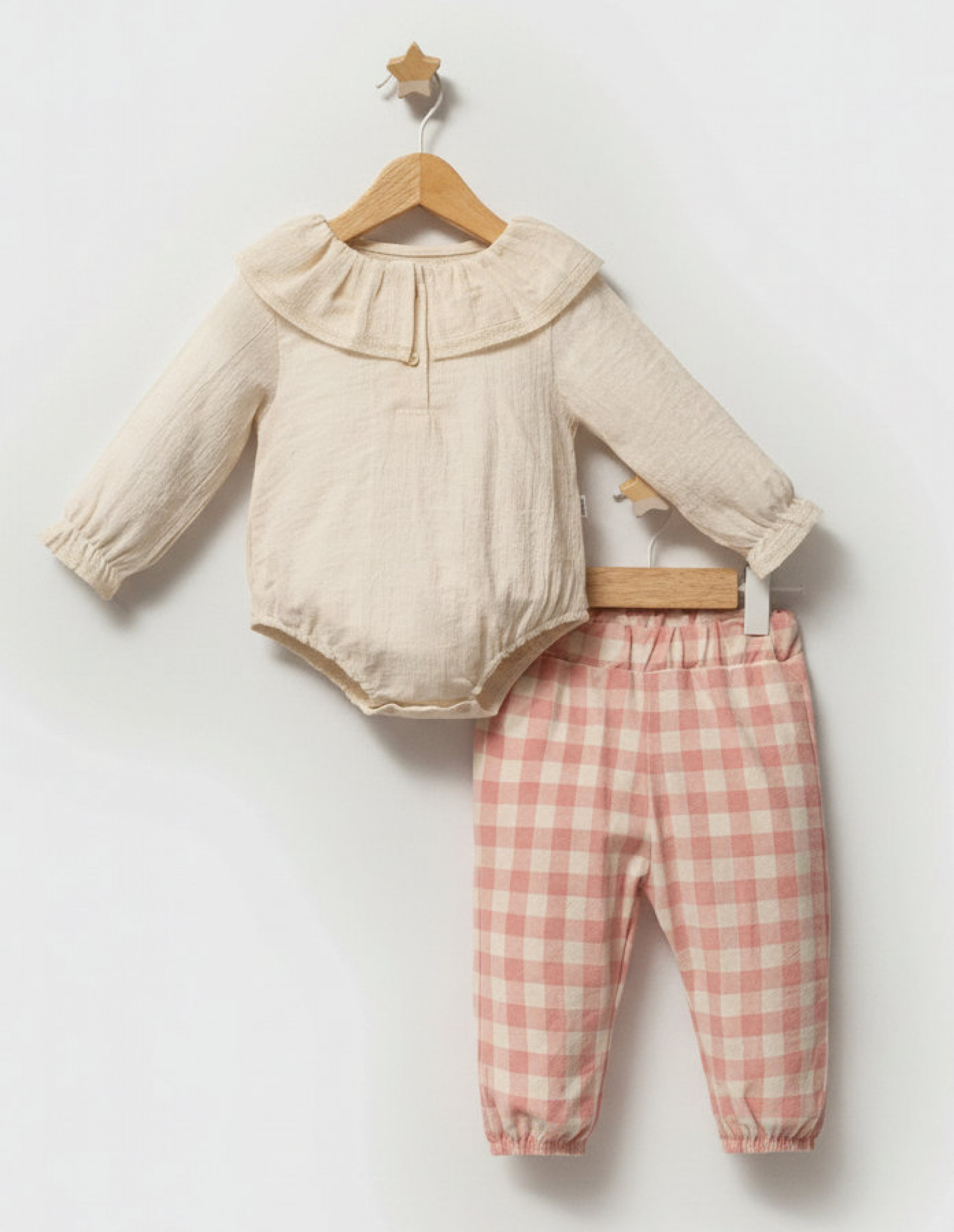 Pink Checked Bodysuit Outfit – by Tongs Baby (6–36 Months) - Image 2