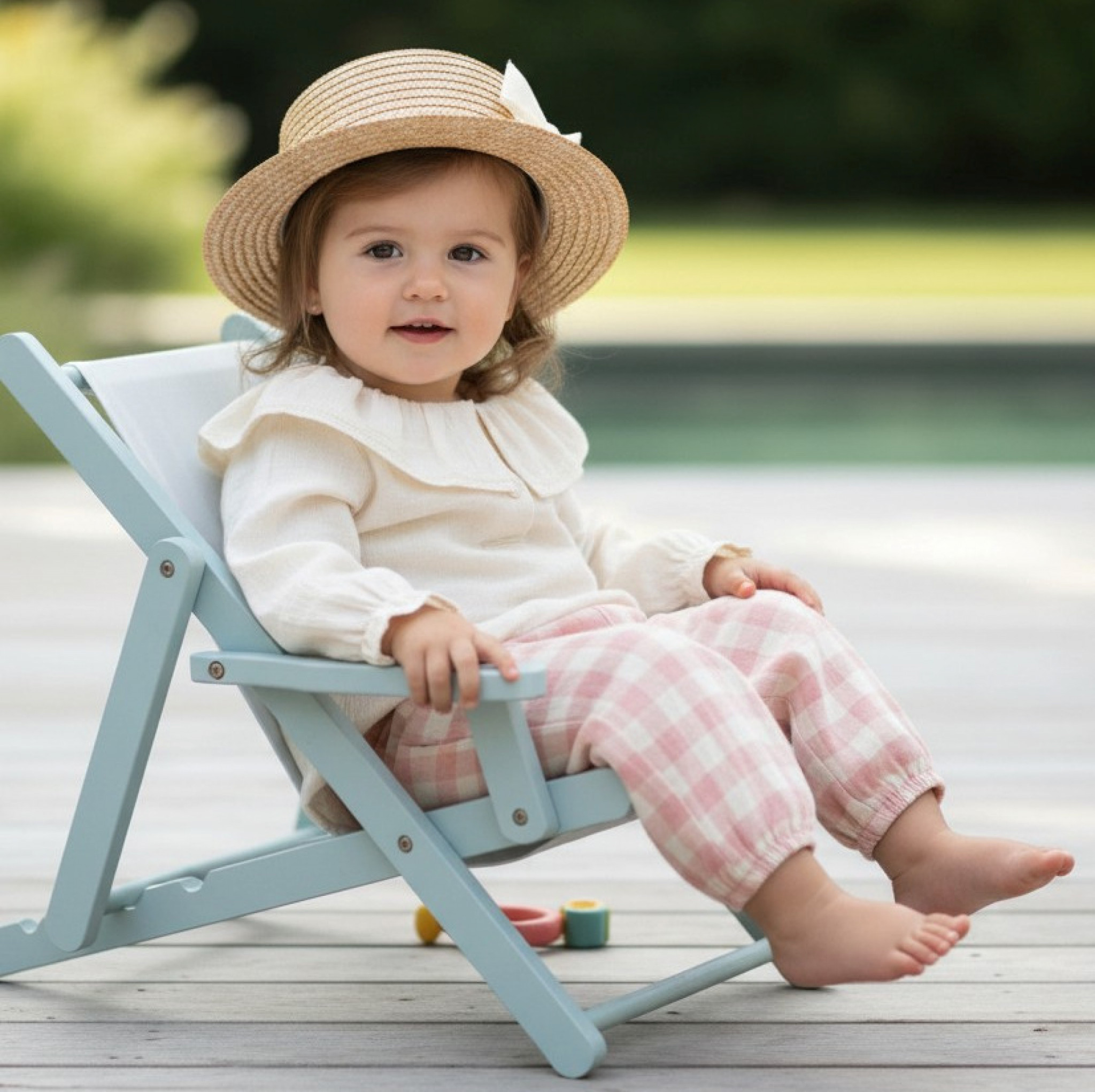 Pink Checked Bodysuit Outfit – by Tongs Baby (6–36 Months)