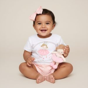 Princess Top, Shorts & Plushie Set – by Rock-a-Bye Boutique (3–9 Months)